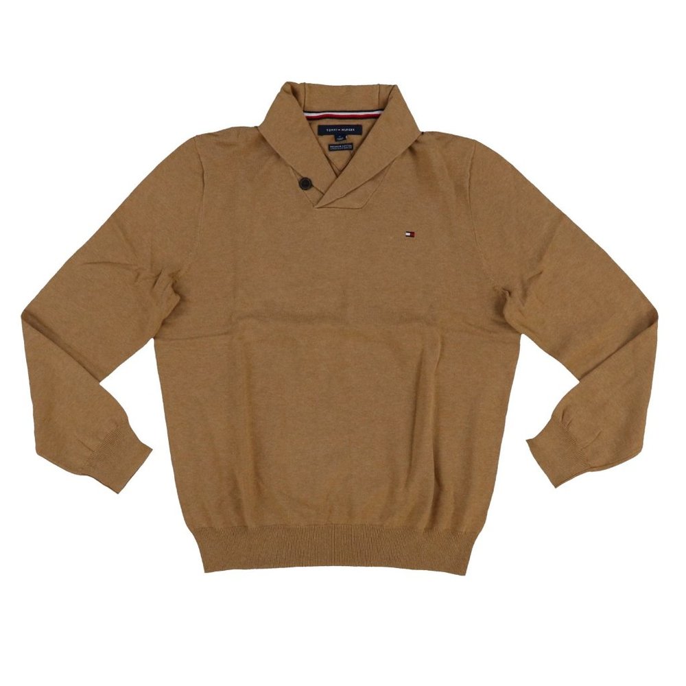 Tommy Hilfiger Mens Tan Sweater, Size Medium, Used - Good Condition